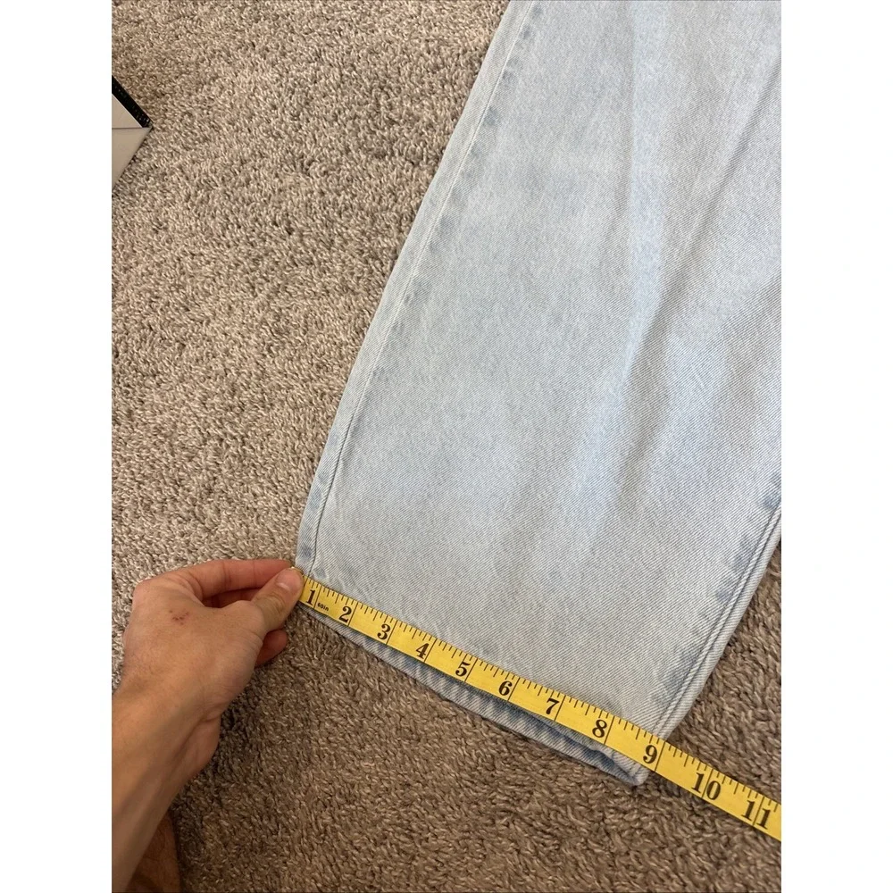 LEVIS PREMIUM High Rise BAGGY DAD WIDE LEG Pleated Jeans 31 (36x30) Flower Patch